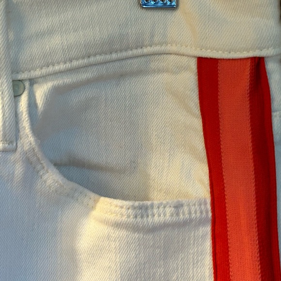 Mother Mid-Rise Straight Leg Jeans white | SZ 27 | inseam 26” - Picture 6 of 11